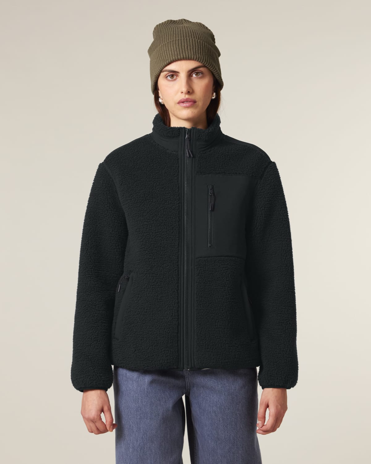 Veste sherpa polyester recyclé 450g unisexe [BROOKER]