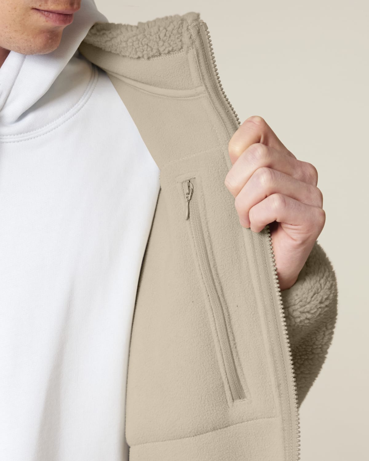 Veste sherpa polyester recyclé 450g unisexe [BROOKER]