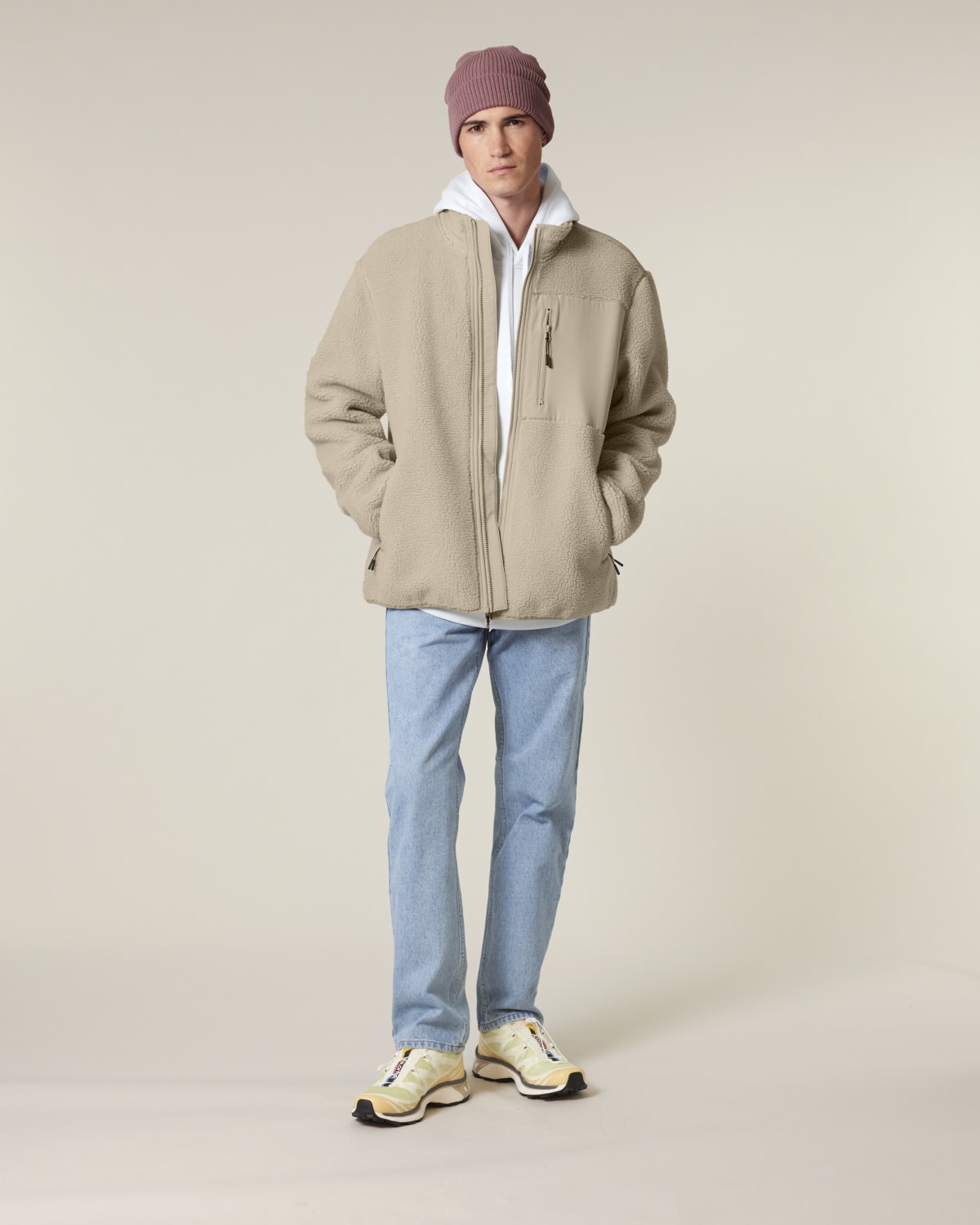 Veste sherpa polyester recyclé 450g unisexe [BROOKER]