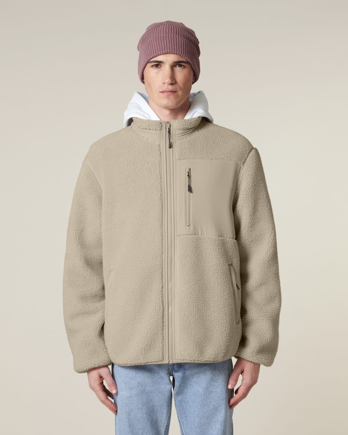 Veste sherpa polyester recyclé 450g unisexe [BROOKER]