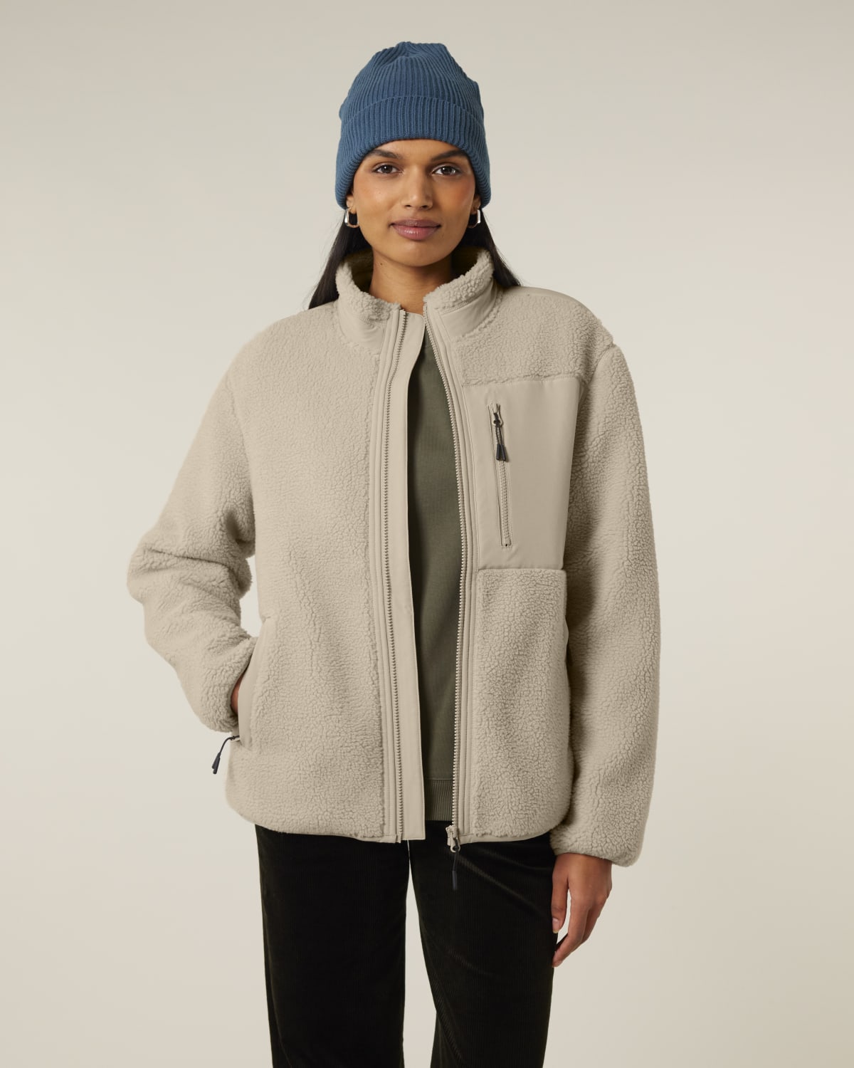 Veste sherpa polyester recyclé 450g unisexe [BROOKER]