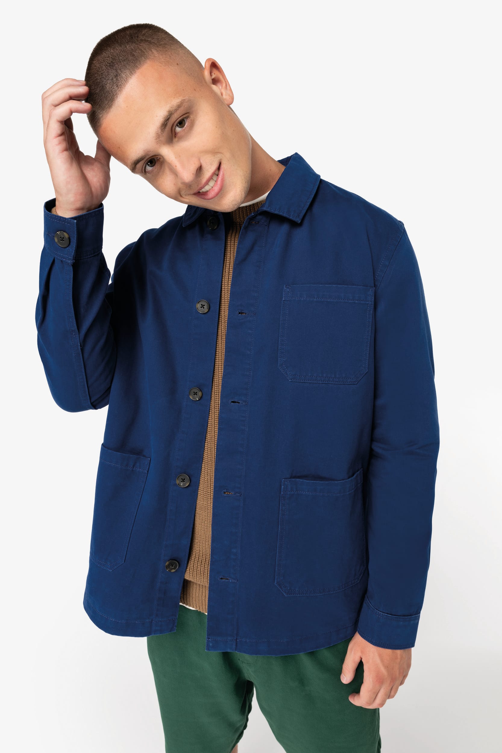 Veste worker écoresponsable délavée 340g Homme [NS611]