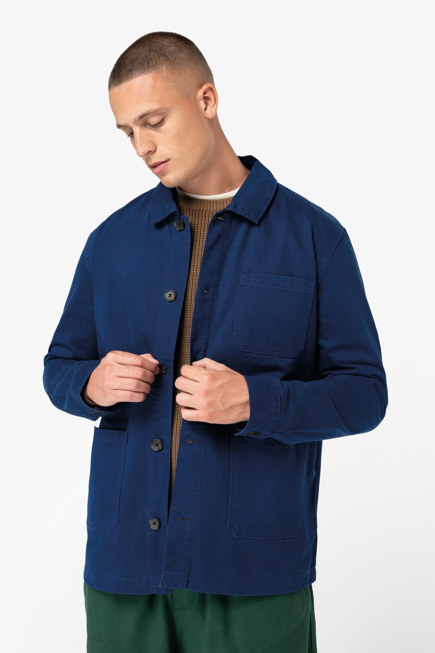 Veste worker écoresponsable délavée 340g Homme [NS611]
