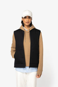 Bodywarmer à col teddy rembourré en sergé écoresponsable 265g unisexe [NS623]