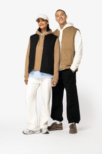 Bodywarmer à col teddy rembourré en sergé écoresponsable 265g unisexe [NS623]