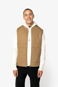 Bodywarmer à col teddy rembourré en sergé écoresponsable 265g unisexe [NS623]