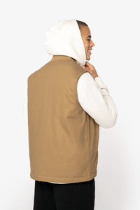 Bodywarmer à col teddy rembourré en sergé écoresponsable 265g unisexe [NS623]