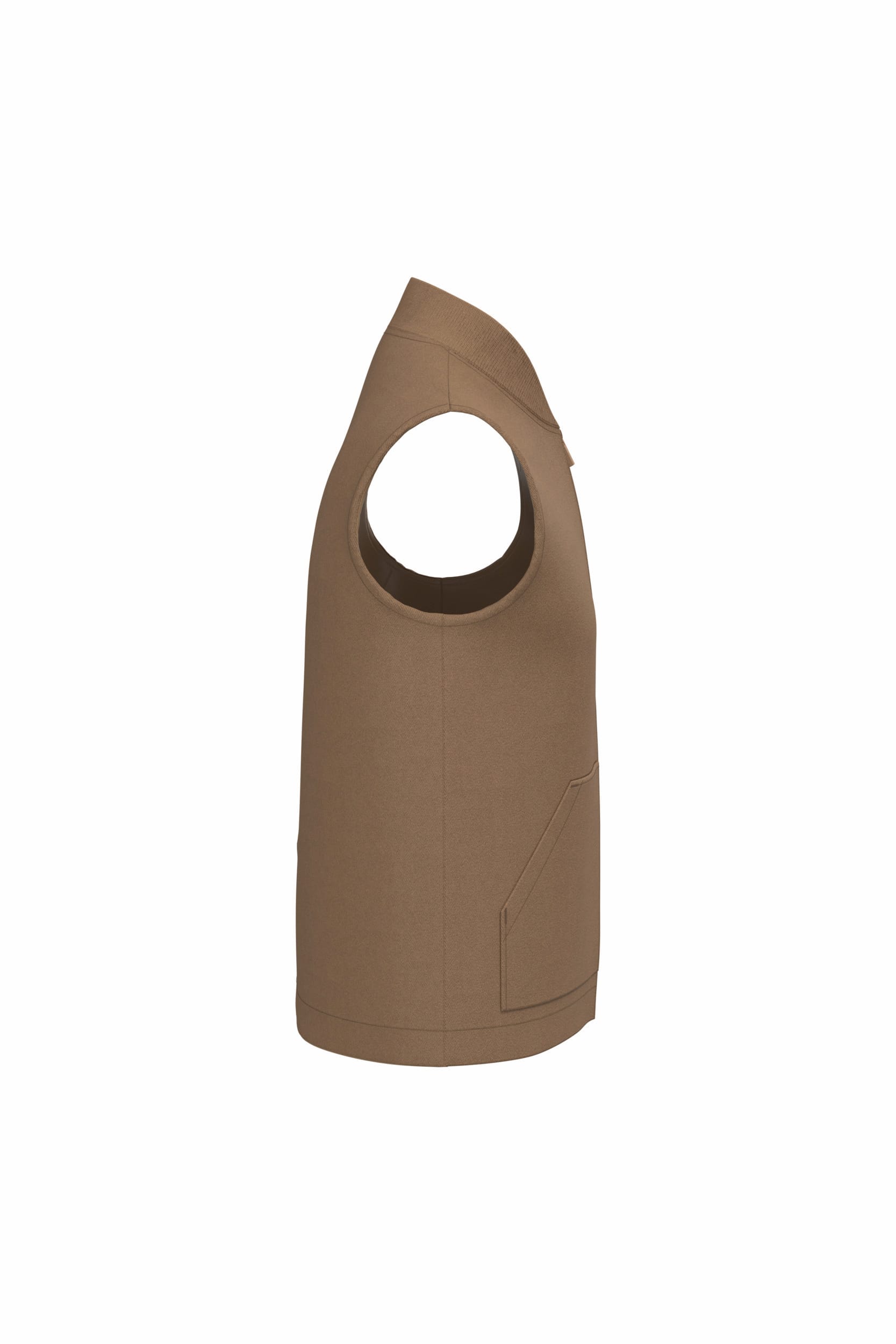 Bodywarmer à col teddy rembourré en sergé écoresponsable 265g unisexe [NS623]