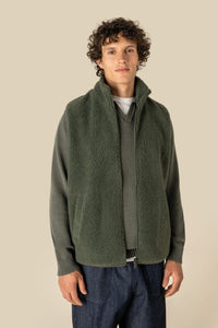 Veste sans manches en sherpa avec doublure 340g Homme [SP603]