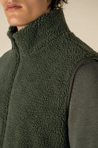 Veste sans manches en sherpa avec doublure 340g Homme [SP603]