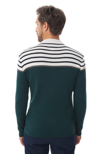 Pull marin rayures Mousqueton tricot 50% laine, 50% acrylique H/F [TIM]