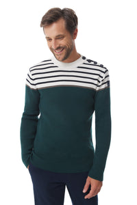 Pull marin rayures Mousqueton tricot 50% laine, 50% acrylique H/F [TIM]