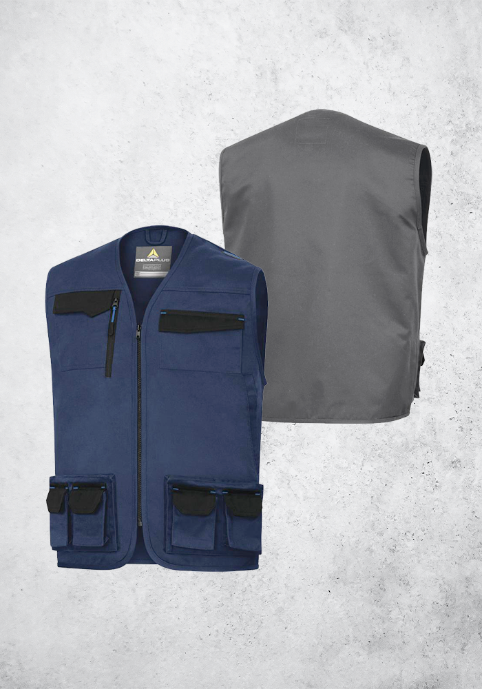 Gilet de travail en coton/polyester multipoches - Delta Plus [M2GI3]