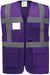 Gilet haut visibilité  violet avec fermeture éclair