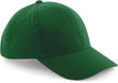 casquette en coton 6 panneaux de couleur verte