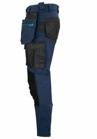 pantalon de travail projob bleu de profil