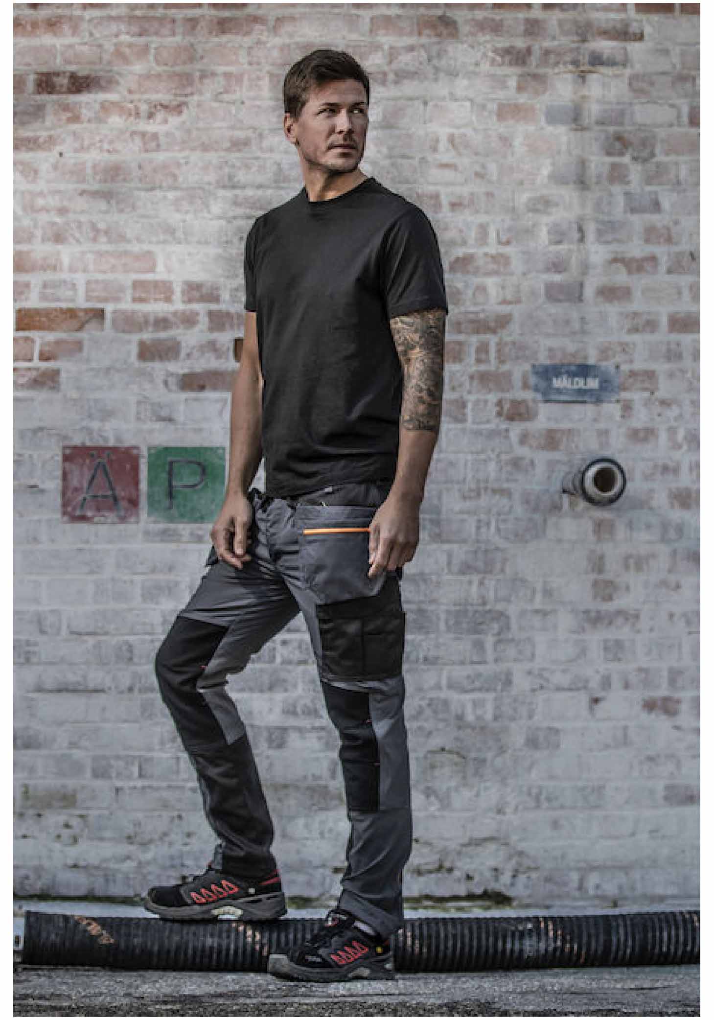 projob pantalon de travail gris et orange