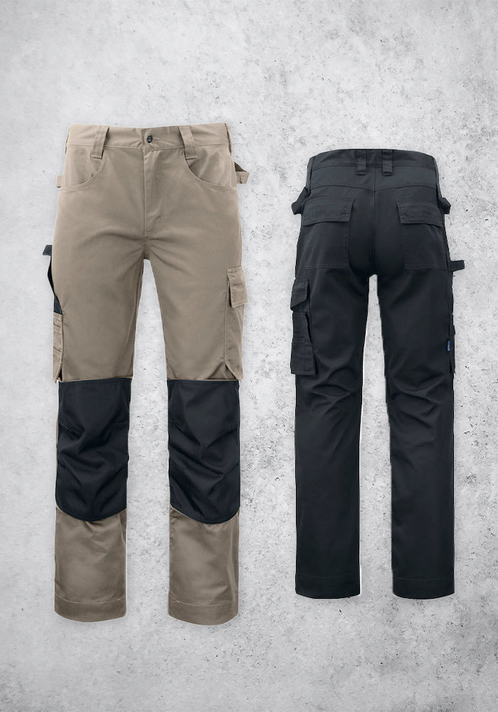 Pantalon en polycoton Projob, beige et gris
