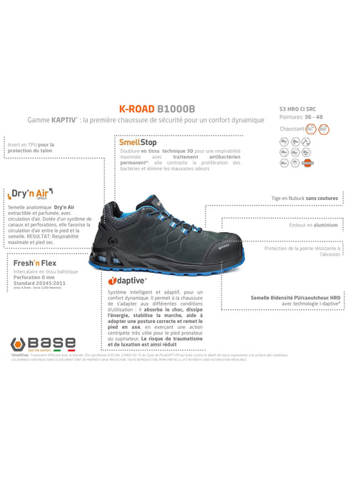 caractéristiques Chaussures de sécurité Base K-Road