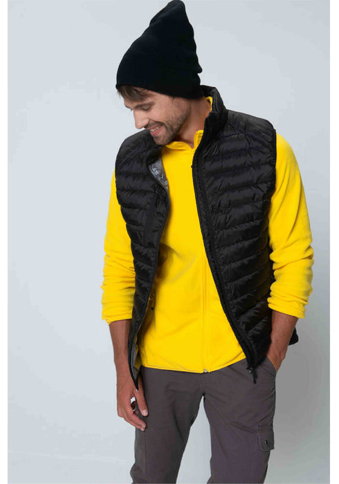 Micro polaire Basic Fleece Jacket jaune avec doudoune noire